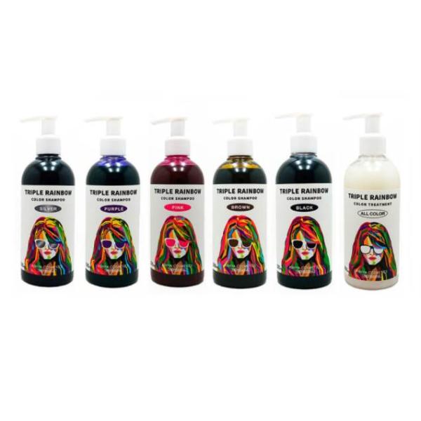 トリプルレインボー カラーシャンプー 300ml 11種のアミノ酸 10種の