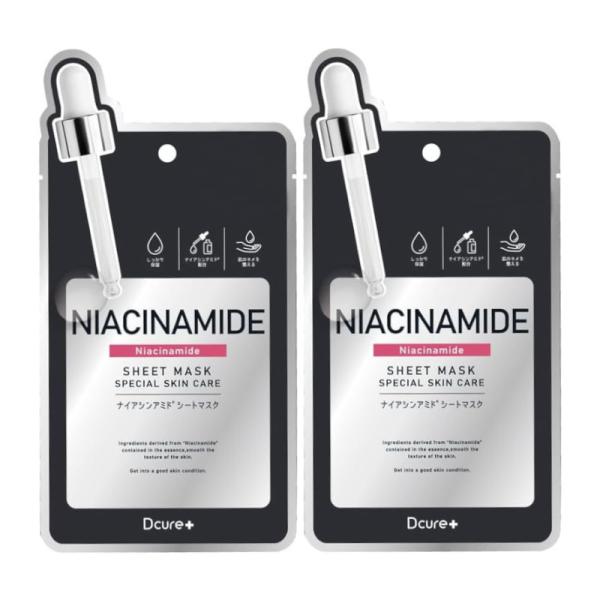 Dcure+ ディーキュア フェイスマスク ナイアシンアミド 27ml×2枚 ゆう