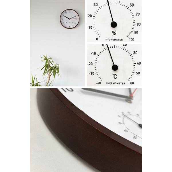 オリカ 温湿度計付き 新色 掛け時計 F30 5cm おしゃれ レトロ 壁掛 壁掛け 壁掛け時計 時計