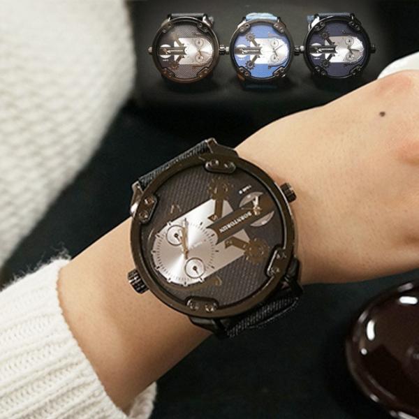 岡山デニム 牛革腕時計 Odw 001 メンズ ファッション 腕時計 ビジネス カジュアル 時計 デニム ベルト アナログ おしゃれ