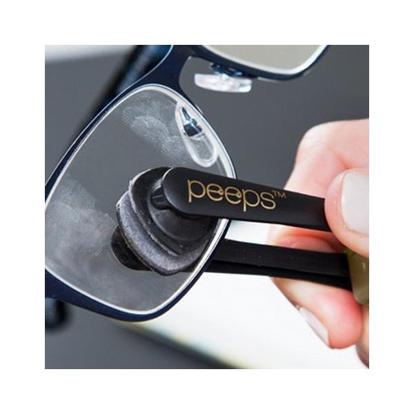 Peeps ピープス メガネ用カーボンクリーナー 眼鏡 指紋 おしゃれ クリーナー 米軍 Nasa メガネ クロス コンパクト