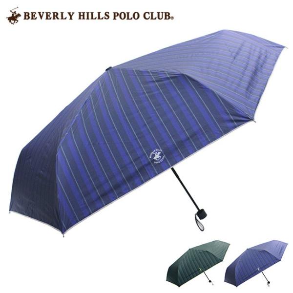 Beverly Hills Polo Club 折りたたみ傘 手開き式 70cm ストライプ bhpc Sp 70sm メンズ 長 傘