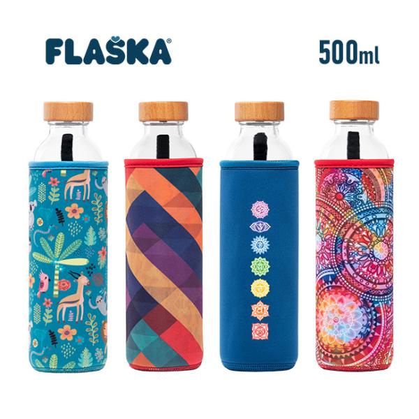FLASKA BOTTLE 500ml(おしゃれ ドリンクボトル マイボトル ガラス 通勤