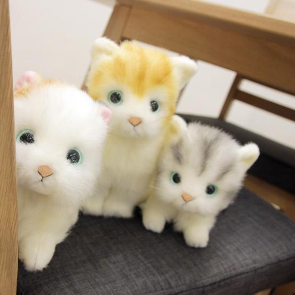 即納 日本製リアル 猫のぬいぐるみ 子猫26cm リアルな猫のぬいぐるみ プレゼント 人気 かわいい リアル猫人形 癒し猫 いつでも送料無料 ギフト対応無料 ネコ 立ち 座り