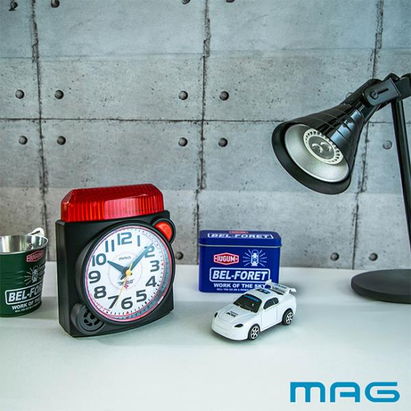 MAG タイムポリス(大音量 目覚まし時計 子供 大人 アナログ めざまし