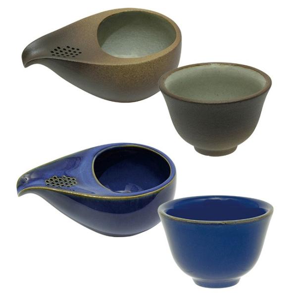 茶培 ひとしずく 小セット おしゃれ 日本製 急須 湯呑 煎茶碗 セット 茶器 茶 1人用 万古焼 萬古焼 一人用 一人 湯のみ