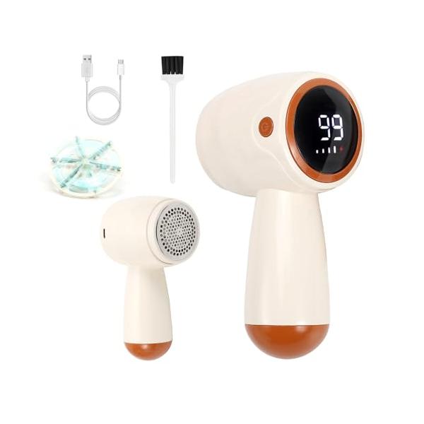 ホワイトホワイト/-/TC010・Style:ホワイト・超強力6枚刃＆高速回転最新モデル採用の高品質6枚ステンレス刃と高回転モーターで、回転数は業界最好水準の11000r/m。この毛玉取り器は、頑固な毛玉や大量の毛玉も一瞬で取り除け、洋服を...