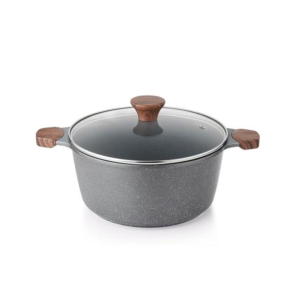 SENSARTE 両手鍋24cm 深型鍋 大きい 卓上鍋 ih対応 焦げつかない