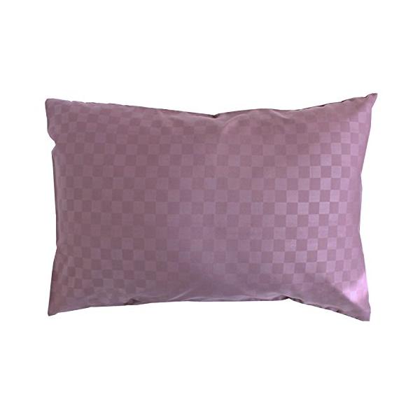 他サイト： メリーナイト(Merry Night) 枕カバー 市松柄 エンジ 約43×63cm 合わせ式 まくらが入れやすい 速乾 シワになりにくい 洗えるの商品画像