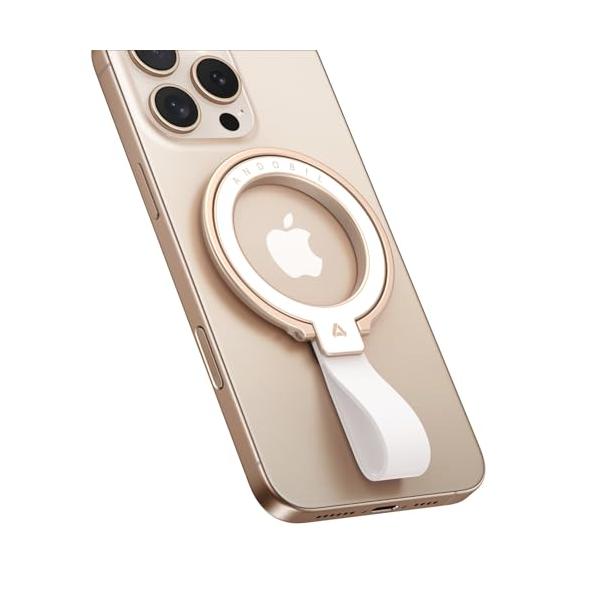 デザート色/-/MagStand Pro-Desert Titanium・Model:MagStand Pro-Desert Titanium・スマホより快適な視野角・より快適な暮らし市販の小型スマホリングでは縦置きができなかったり、縦置き...