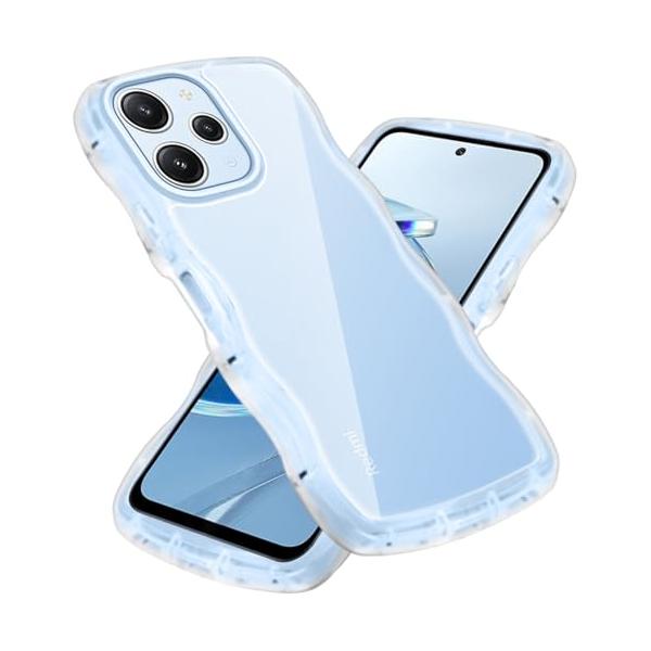 クリア Xiaomi Redmi 12 5G ケース/XIG03 ケース かわいい 波状