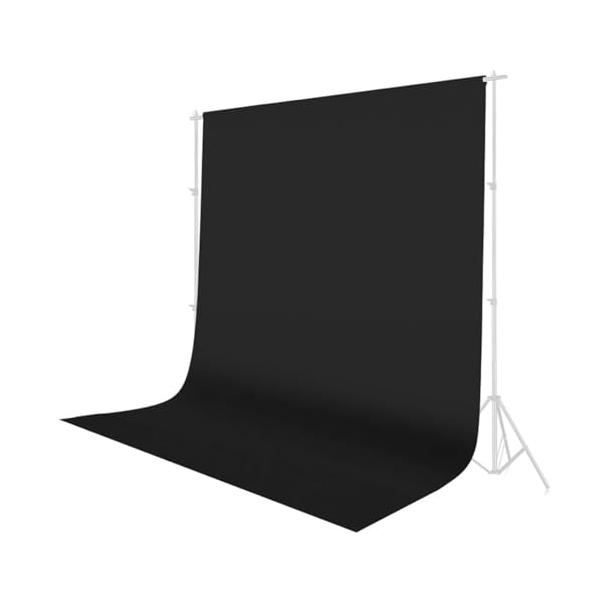 UTEBIT 背景布 黒 布 撮影 200x300cm 撮影背景シート 黒布 撮影 背景 暗幕 遮光 黒幕 布 生地 背景スタンド ポール対応