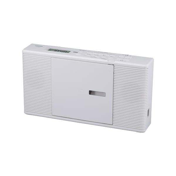 他サイト： TOSHIBA(東芝) CDラジオ TY-C260 (W) スリム &amp; コンパクト ワイドFM対応 アルカリ乾電池対応 奥行6.2cm 語学学習の商品画像