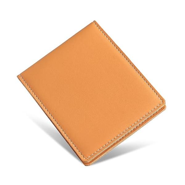 [RenLianyi] 本革 免許証ケース メンズ レディース 人気 パスケース 2枚カード収納 薄型 0.7cm 免許証入れ 二つ折り 軽量