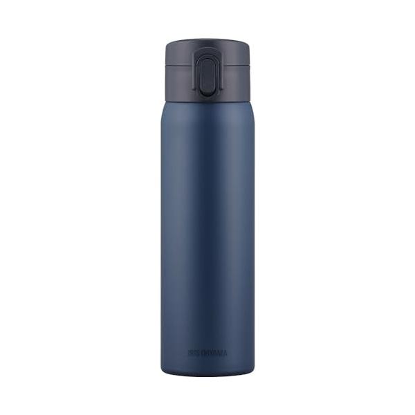 他サイト： アイリスオーヤマ 水筒 ワンタッチ マグボトル 500ml ネイビー 真空断熱6時間キープ! 保温69℃以上保冷7℃以下 片手でオープンすぐ飲めの商品画像
