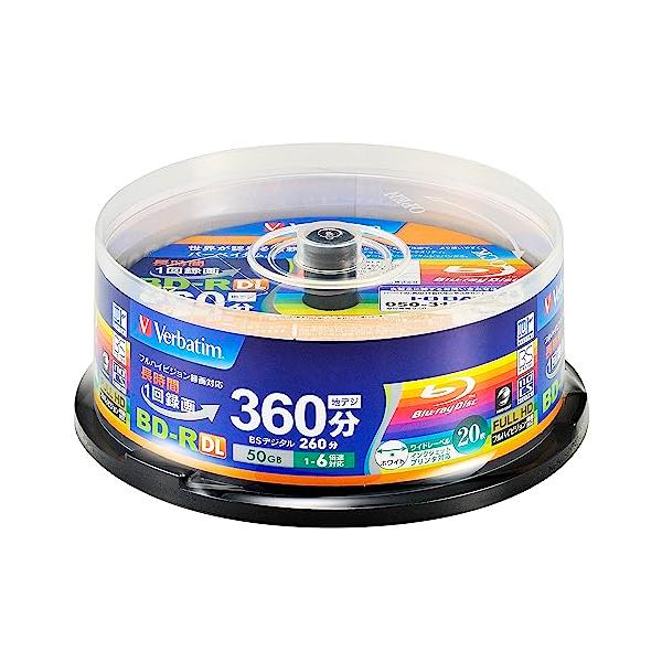 バーベイタム (Verbatim) 1回録画用 ブルーレイディスク BD-R DL 50GB
