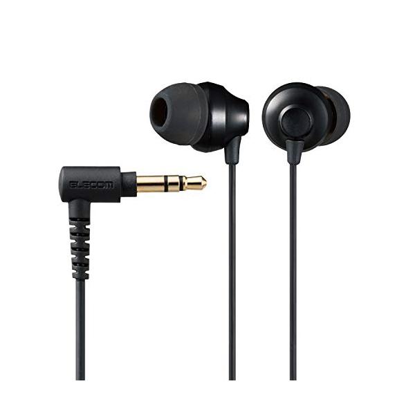 他サイト： エレコム イヤホン 有線 カナル型 3.5mm 3極 L字プラグ φ10.0mmダイナミックドライバー採用 EHP-F12CABKの商品画像