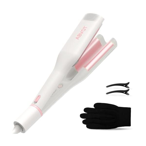 ABVOT 深U型ヘアアイロン カール 32mm ウェーブアイロン 2024年新型