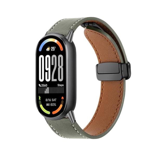 AiMaoo] レザーバンド Xiaomi Smart Band 10/9/8 対応 バンド 磁気