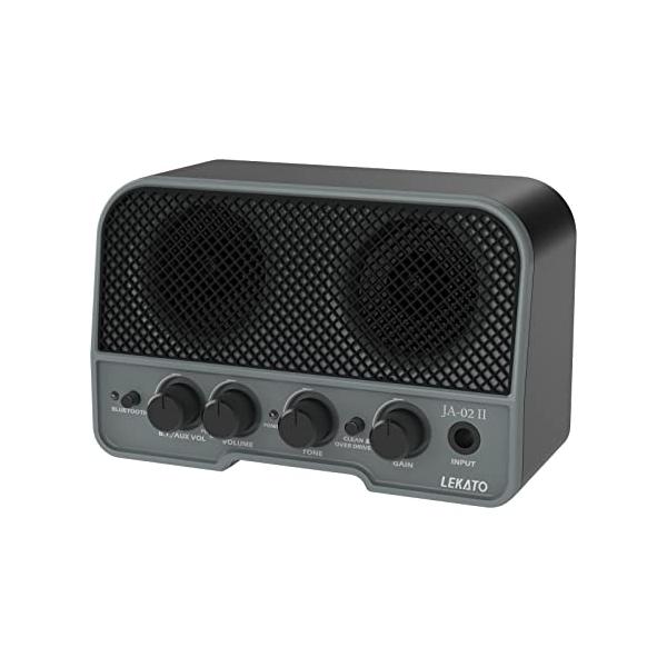 他サイト： LEKATO ミニギターアンプ エレキギターアンプ 小型 2つサウンドチャンネル 充電式 5W Bluetooth 機能対応 ヘッドホンアンプの商品画像