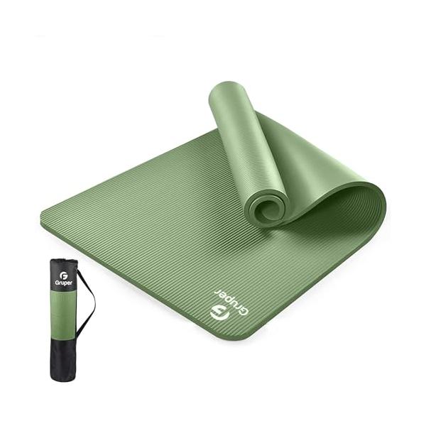 まっちゃ/15mm/-・Color:まっちゃSize:15mm・? 長185 cm、幅80 cmで、形や身長が異なる人にしても、使用時に快適感を獲得できます。また高密度ニトリルゴム材料を採用する厚さ15 mmもある良質な運動ヨガマットとして...