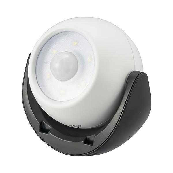 他サイト： オーム(OHM) 電機 LEDセンサーライト 人感明暗センサー 乾電池式 屋外/屋内兼用 IPX5 100ルーメン 三脚/マグネット取り付け 防の商品画像