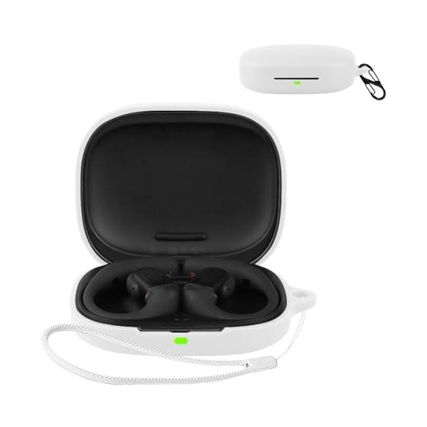 HVUYAL ケース For SHOKZ OpenFit Pro 対応 ケース 紛失防止用のフックを搭載した 軽量 キズ防止 防塵 傷つきにくい