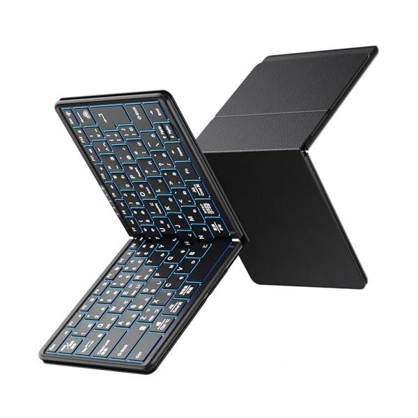 Omikamo Bluetooth＆USB無線両用 キーボード 折りたたみ JIS標準日本語