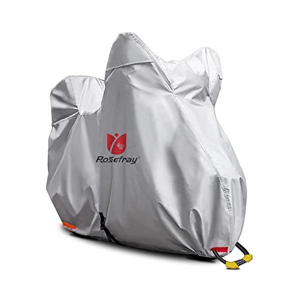 他サイト： Rosefray バイクカバー 6L-BOX 210D 厚手 255cmまで対応 スマートサイズ 高機能 撥水 UVカット 大型 車体カバー 耐の商品画像