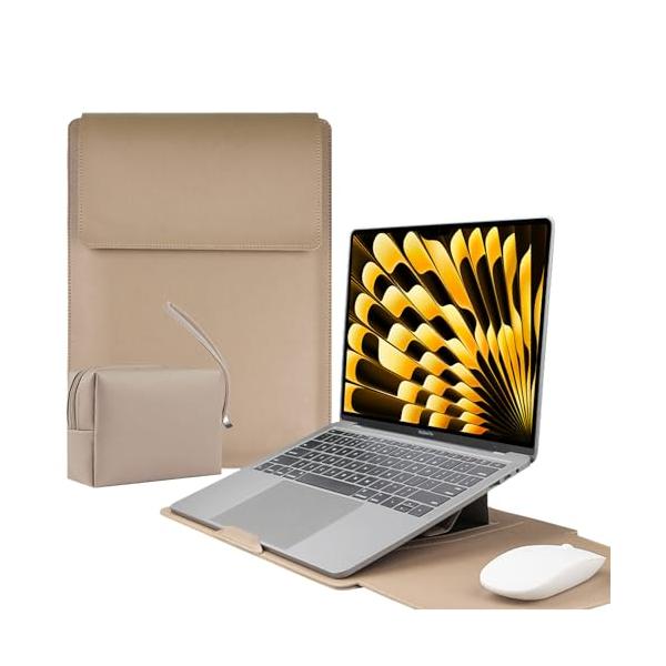 LuFiYa 3in1ノートパソコン用スリーブ pcスタンドとマウスパッド付き MacBook Air/MacBook Pro/iPad Air