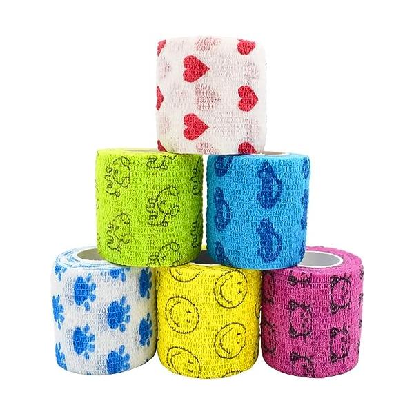 他サイト： Edostree ペットフレックス 粘着包帯 自着性伸縮包帯 弾力包帯 バンテージ ペット 犬 猫 伸縮 防水 不織布 6点セット KTBD-0の商品画像
