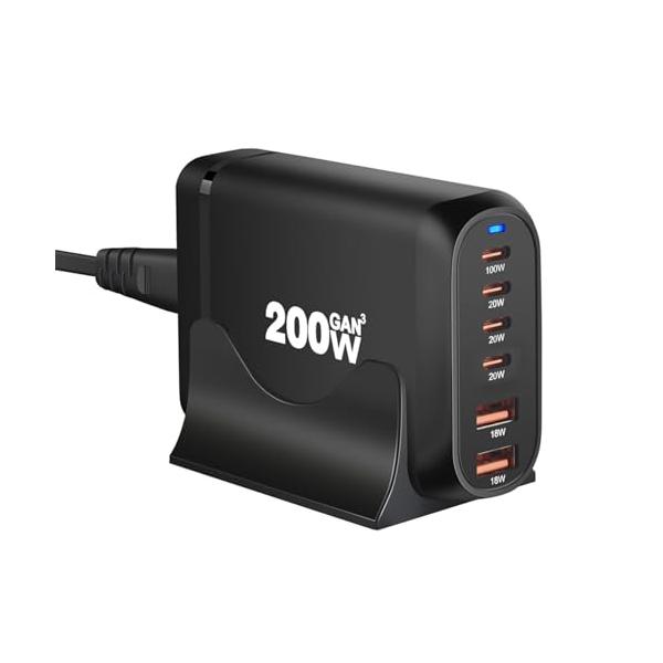 ブラック-200W/-/TEKA-TE120300JP・Color:ブラック-200W・PSE技術基準適合 1.5mの電源ケーブル付き充電器業界のパイオニアが語る「200W PD3.0 充電器」合計200Wという圧倒的な出力を誇る、これまで...