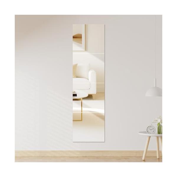 シルバー/長さ120 x 幅28 cm/Mer13L・Size:長さ120 x 幅28 cm・パッケージ個数:1・4枚セットで完璧な全身映し28cm×30cm鏡面4枚を縦に並べると、高さ120×幅28cmまたは高さ112×幅30cmの全身鏡...