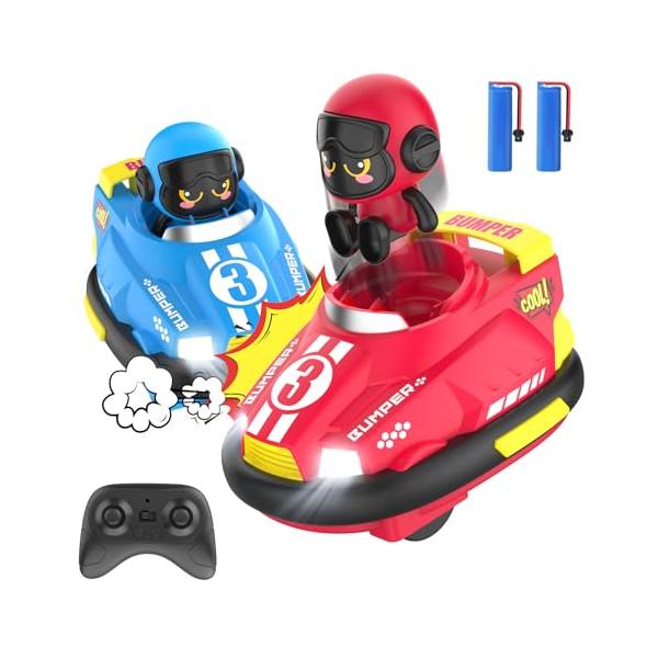 C3・Style:C3・バンパーカー2台セット。このラジコンバンパーカーには、独特の人形の衝突設計が採用されています。2台のラジコンカーが衝突すると、人形のおもちゃが飛び出し、インタラクティブゲームの楽しさが増します。複数人で遊ぶと、お互い...