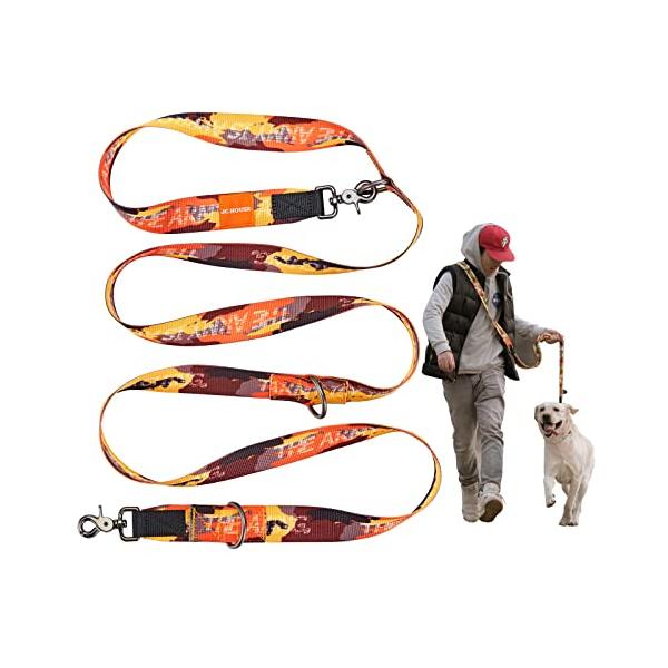 他サイト： JC HOUSE 犬 リード 中型犬 大型犬専用 肩掛けリード 6in1 多機能リード 訓練 散歩 犬用リード 長さ2.5m 頑丈 高強度材料の商品画像