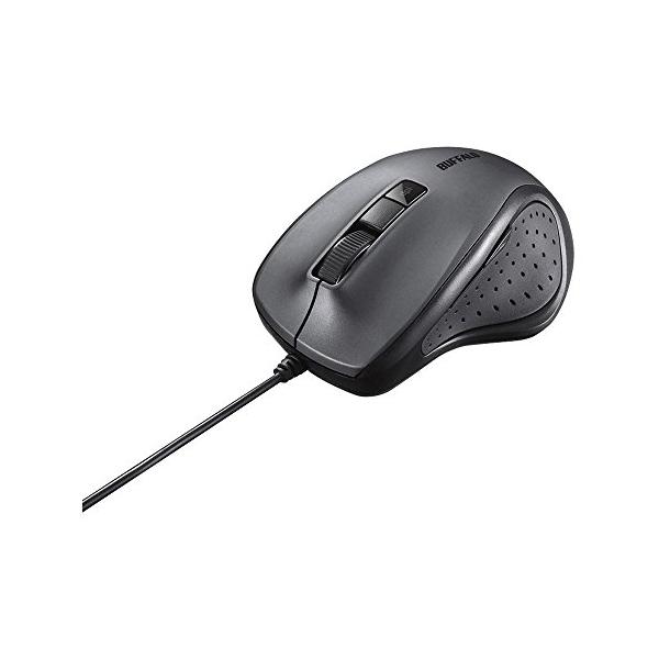 他サイト： バッファロー BUFFALO 有線 BlueLED 静音 5ボタンマウス ブラック BSMBU308BKの商品画像