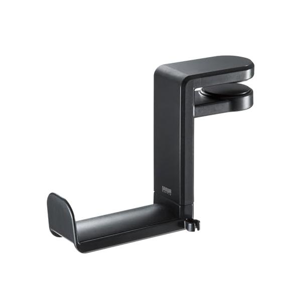 他サイト： サンワサプライ(Sanwa Supply) ヘッドホンフック 360°回転 バネ式クランプ PDA-STN18BKの商品画像