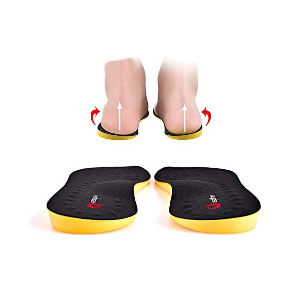 インソールイエロー/Mサイズ (x 1)/-・FlavorName:一組Size:Mサイズ (x 1)・O脚たいさくインソールは高度差の傾斜設計があり、足を内側に締めて、足裏に与えるカのバランスをとります。歩くときに重心が内側に偏って足の内...