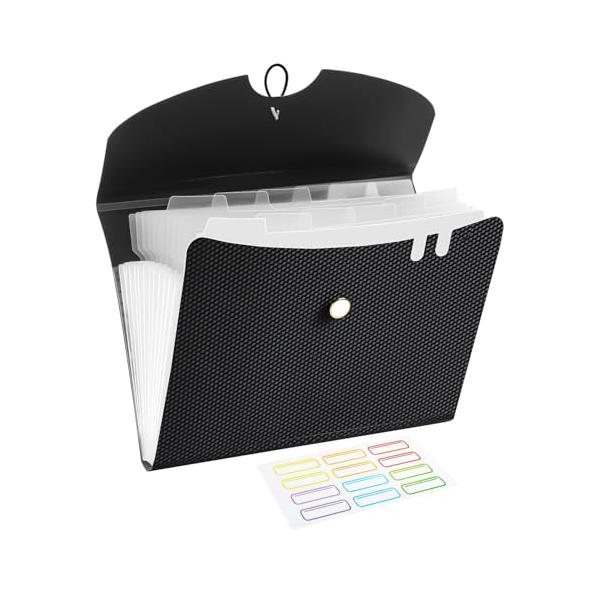 DoocliB ドキュメントファイル a4 13ポケット 持ち運び 拡張ファイル