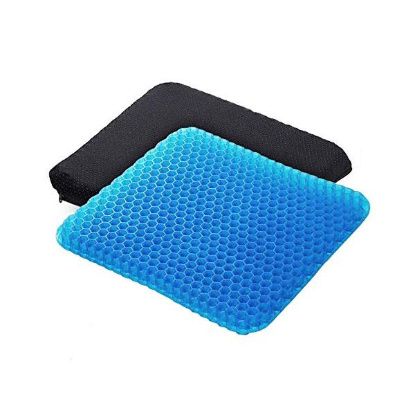 他サイト： ゲルクッション第三代 日本発のゲル技術を採用 座布団 二重設計 無重力クッション 高反発 通気性 体圧分散 持ち運び 自動車 椅子用 自宅 オフの商品画像