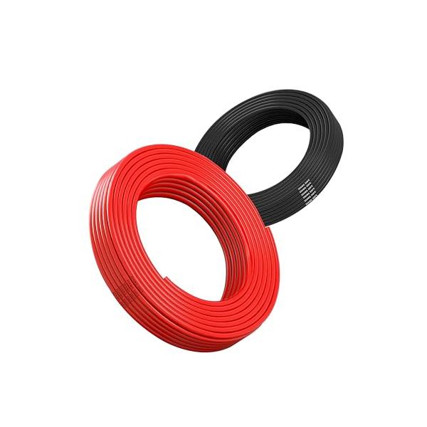 BNTECHGO 14ゲージ シリコーンワイヤー 10フィート (黒5フィートと赤5フィート) 14 AWG シリコーンワイヤー 柔らか しなやか シリコーンワイヤー qqffhab 14 gauge silicone wire kit ultra flexible 10 color stranded wire