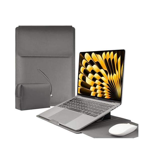 LuFiYa 3in1ノートパソコン用スリーブ pcスタンドとマウスパッド付き MacBook Air/MacBook Pro/iPad Air
