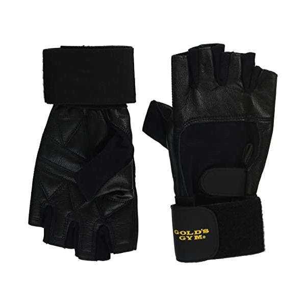 他サイト： ゴールドジム(GOLD`S GYM) EXアルティマレザーグローブ G3433 メンズL 黒 約23cmの商品画像