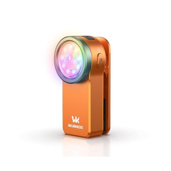 Wurkkos HD03 クリップライト LED軽量小型懐中電灯680ルーメン3つの光源スポット/フラッドライトとRGBカラーライト