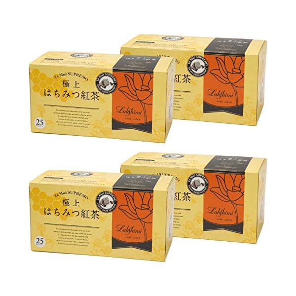 Lakshimi(ラクシュミー) 極上はちみつ紅茶 ティーバッグ25袋入り×4箱