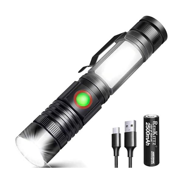 REHKITTZ 懐中電灯 ledライト 超高輝度1600ルーメン ハンディ