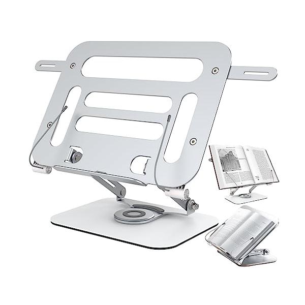 ブックスタンド 書見台 読書台 折りたたみ 360度回転 おしゃれ 角度・高さ無段階調整 読書スタンド アルミ合金 本立て 姿勢改善 勉強用 卓