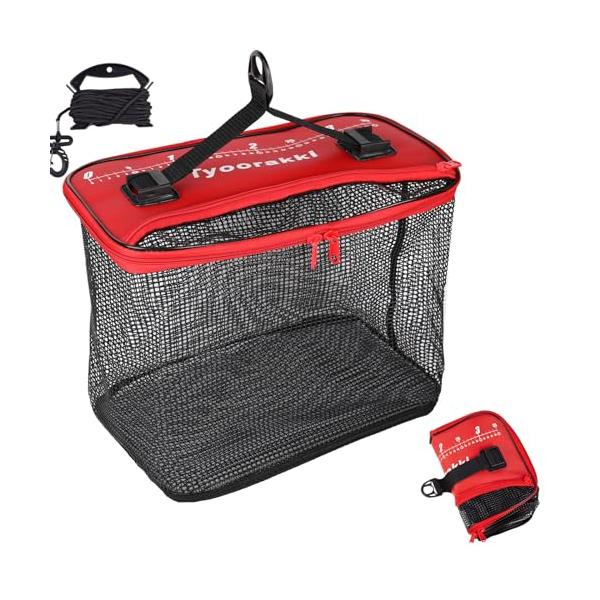 他サイト： 釣りスカリ 折りたたみフローティングスカリ 40cm Tyoorakki活かし網スカリ8mロープ付属， 多機能 釣り (40cm)の商品画像