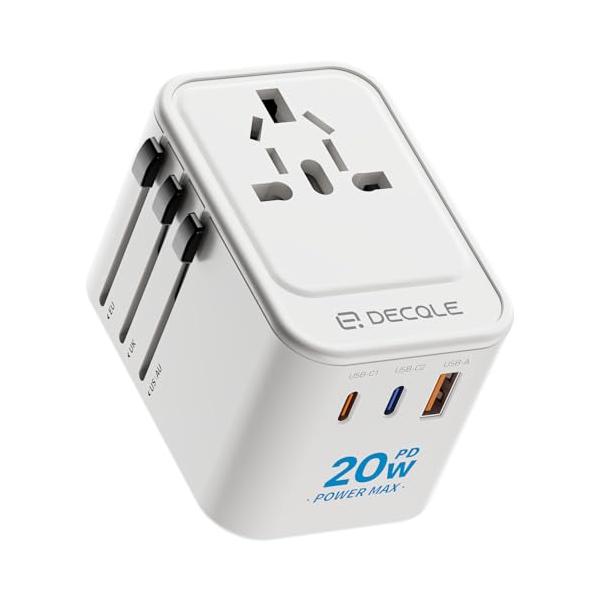 白い/PD20W/DQZ9・Size:PD20WColor:白い・[ワールドワイドに対応]　本製品は差し込みプラグの形状を変換するための「変換プラグ」です。世界中で使用されている４タイプに対応です。1.タイプＣはほぼヨーロッパ、2.タイイプ...