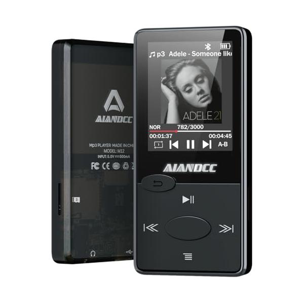ブラック/-/M12・Color:ブラック・32GB 容量：この mp3プレーヤー プレーヤーは最大5000曲を保存。新世代Bluetooth 5.3を搭載し、最適接続距離は5〜10メートル。HiFi音質をサポートし、ボーカルをクリアで自然...